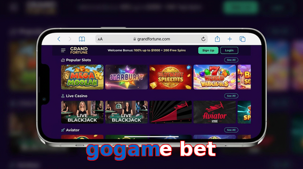 Main screen of Gogame Bet ios page for PK players